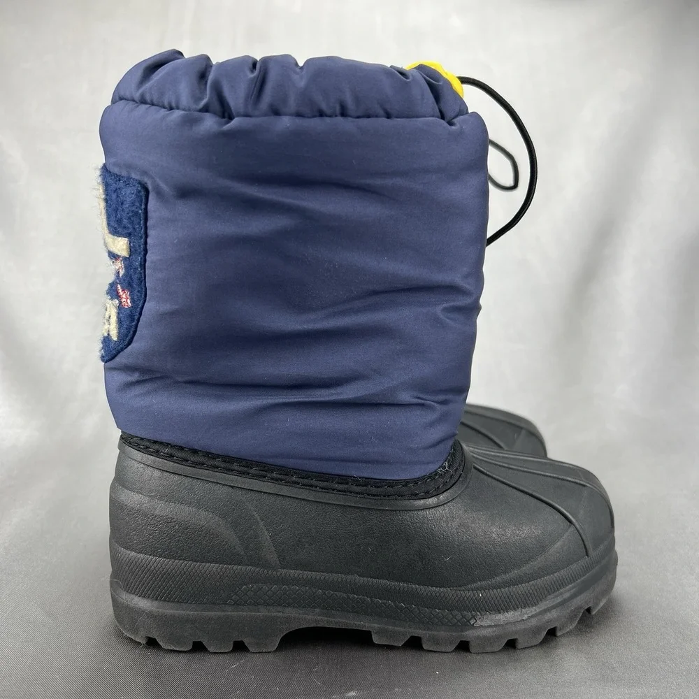 Vintage Polo Ralph Lauren Whalley 1931 Snow Boots Toddler's 9.5 Navy Yellow Pony